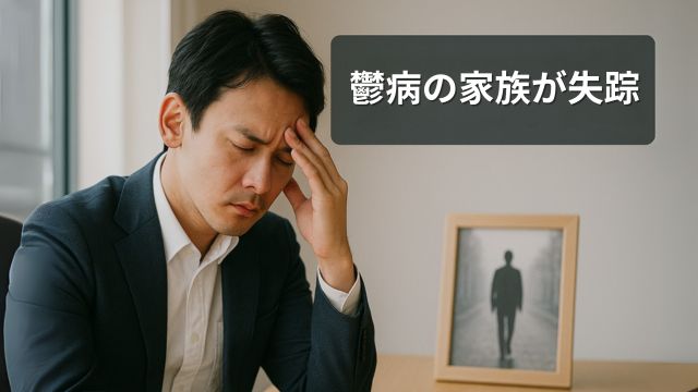 鬱病による失踪の兆候と行方不明者を早く見つける方法を解説する記事のアイキャッチ画像